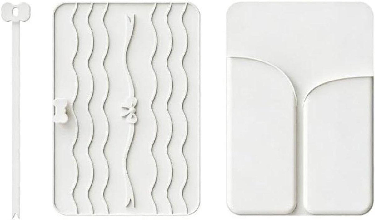 Hittebestendige Mat - Styling Tool Pad - Bescherming Oppervlakken - Opvouwbaar Dubbel Zakontwerp - 20 x 29 cm - Wit