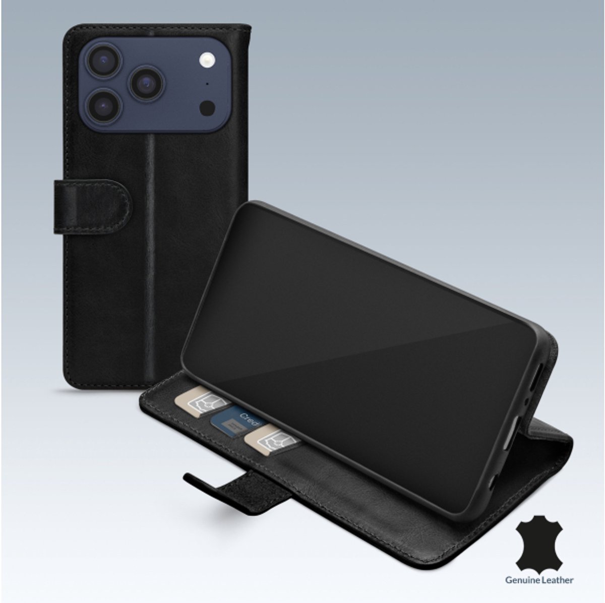 Mobilize Leather Wallet Apple iPhone 17 Pro Max/18 Pro Max Black