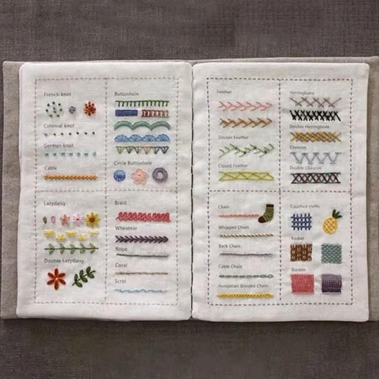 Borduursteken boek - Handwerk gids - Creatief handwerken - Hoogwaardig materiaal - 106 pins - Set — afbeelding 2