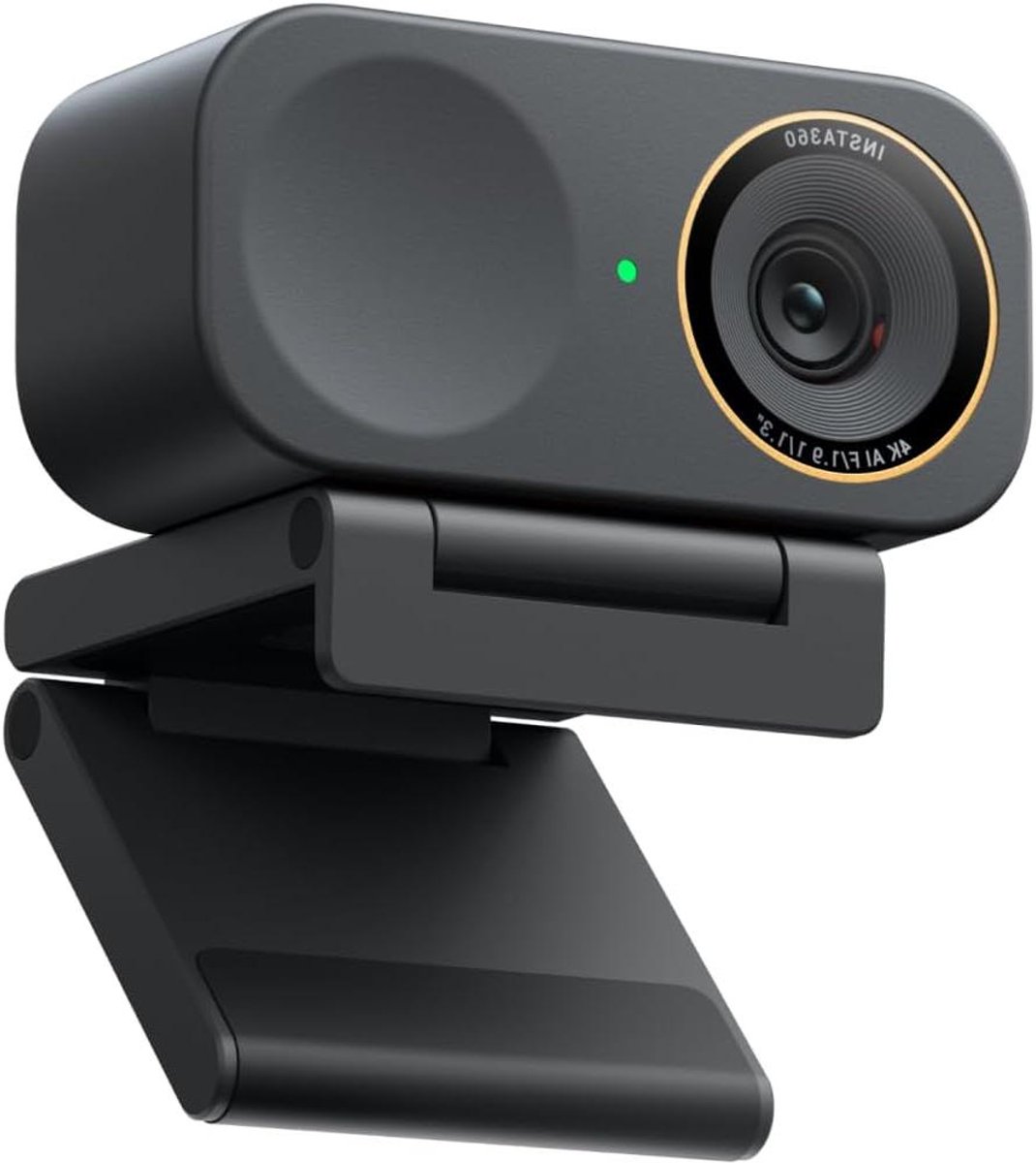 4K Webcam - PC Camera - Professionele Meetings - Grote Sensor - 113.5 Grams - Grafiet Zwart