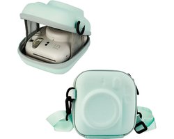 Hard EVA Storage Bag Compatible with Fujifilm Instax Mini 12/11/9/8/7/7+/40/90/99, Camera Bag with Adjustable Shoulder Strap, Mint Green, modern