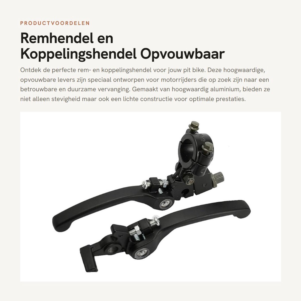 Dailygoods- Remhendel Aluminiumlegering - Koppelingshendel - Vervanging voor CRF IRBIS Apollo Xmotos KAYO BSE - Opvouwbaar - Lichtgewicht - 100% Nieuw - Motorhendel