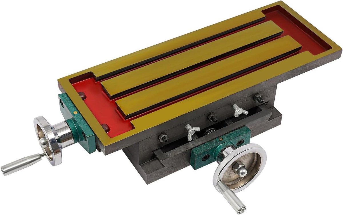 Kruistafel - Freestafel Boortafel - Precisiebewerking - Verstelbare Assen - 45 x 17 cm - Grijs