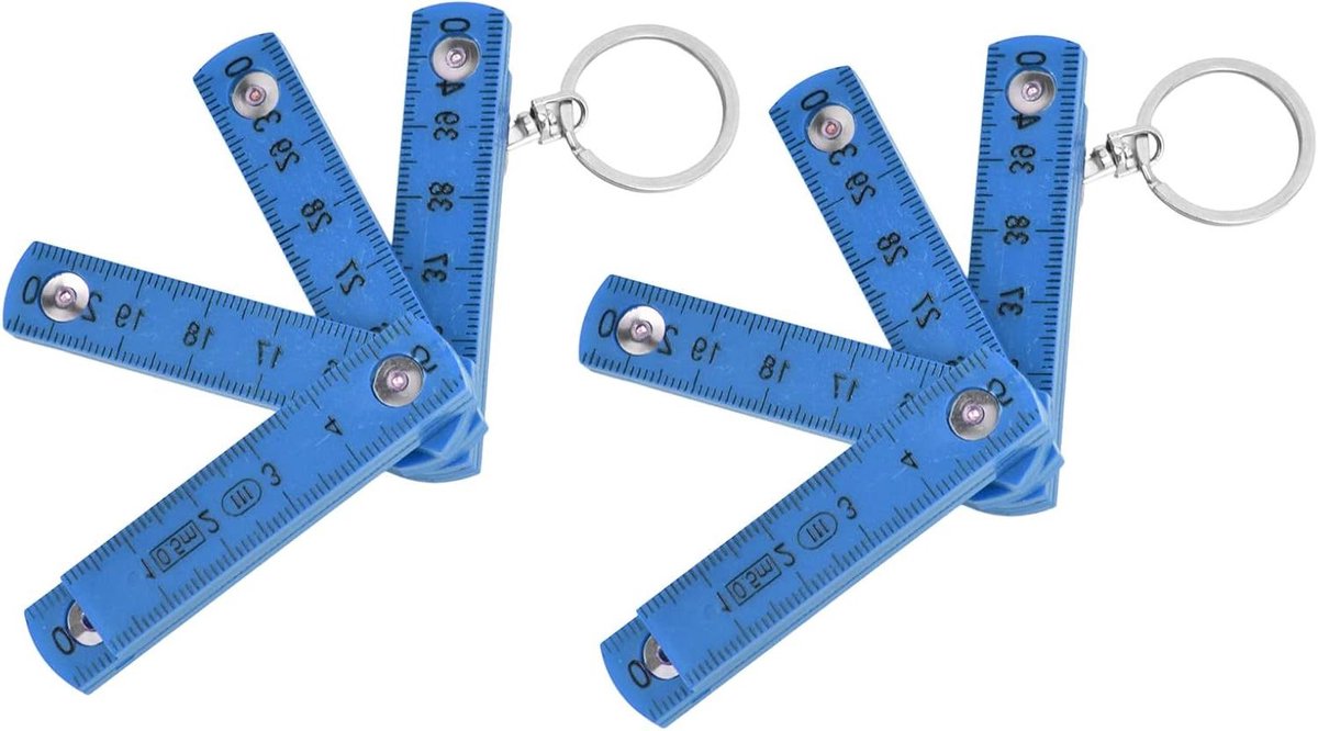 Vouwbare Liniaal - Meetlat Set - Klus Klussen - Compact 10-voudig - 50 cm - Blauw