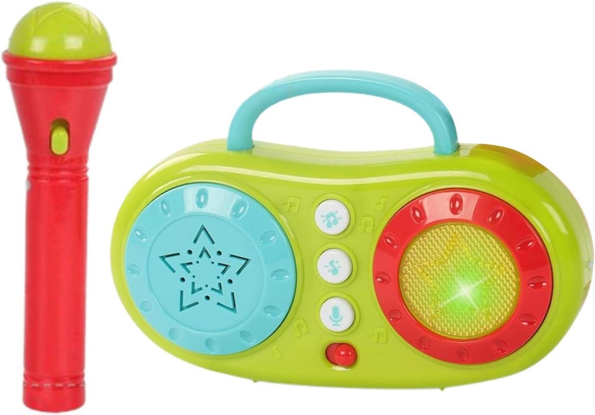 Kinder Karaoke Machine - Microfoon Speelgoed - Muziek Plezier - Educatieve Muziekset - 17x11.5x45 Cm - A
