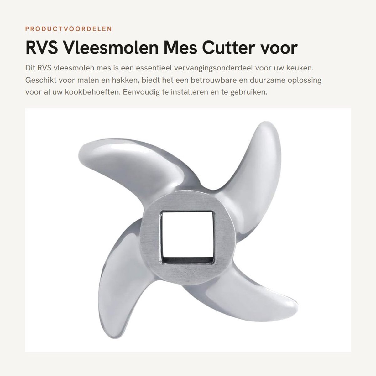 Dailygoods- Vleesmolen RVS - Vleesmolen Mes - Keuken Accessoires - Familie Assistent - Hoogwaardige Kwaliteit - Modieus Ontwerp - Vleesmolenmes