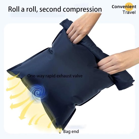 Vacuüm Opbergtas - Compressie Zakken - Ruimte Besparen - Handmatig Luchtafzuiging - Medium 40x50cm - Meerkleurig — afbeelding 2