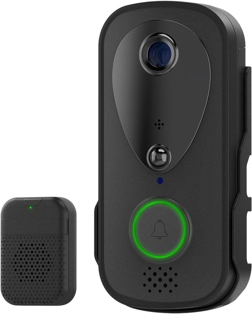 Slimme Deurbel - Video Intercom - Beveiliging Thuis - Dual Band WiFi - 1080p HD - Zwart