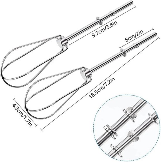 Mixer Accessoires - Kloppers Vervangend - Bakken en Koken - Directe Vervanging - 1 Stuk - Zilverkleurig — afbeelding 5