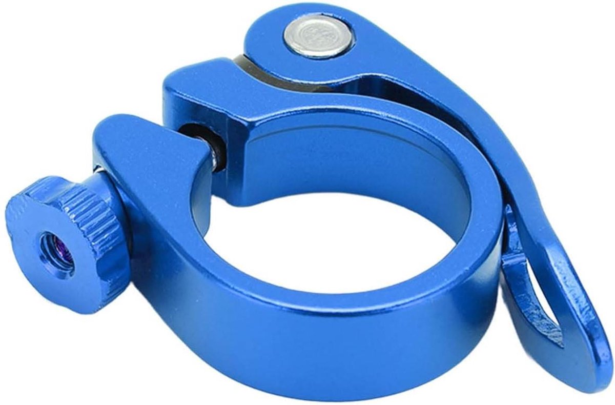 Fietszadelpenklem - Zadelklem Snelspanner - Fietszadel Verstellen - T6 Warmtebehandeling - 349 Mm - Blauw