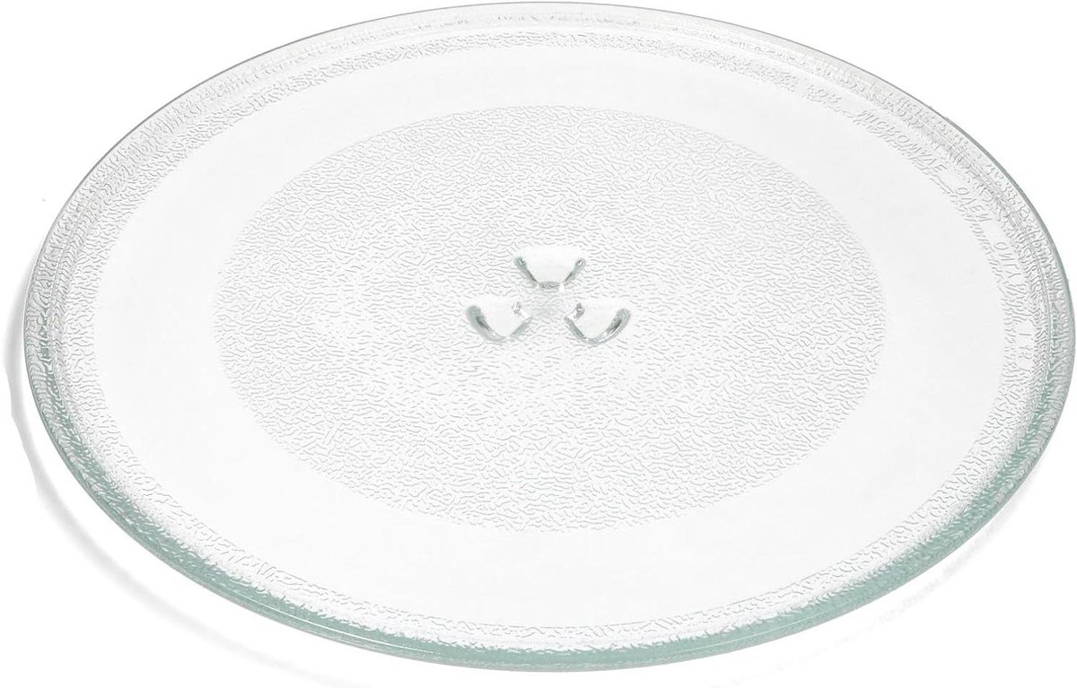 Draaiplateau Magnetron - Glazen Plaat - Gelijkmatig Verwarmen - Hittebestendig Glas - 320mm Diameter - Transparant