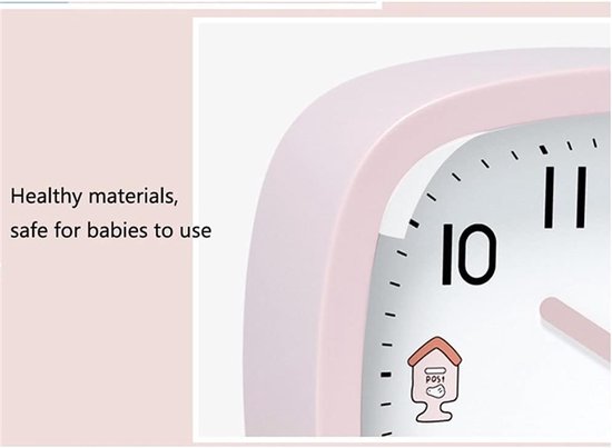 Kleine wekker - Nachtkastje klok - Kinderen wakker maken - Stille wijzerplaat - Compact formaat - Verschillende kleuren — afbeelding 5