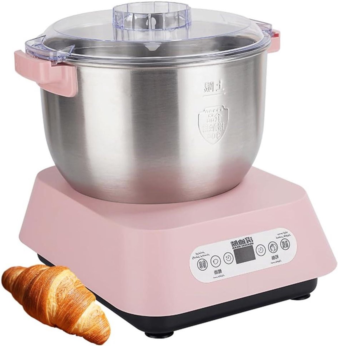 Elektrische deegmixer - Kneedmachine keuken - Bakken thuis - Automatisch kneden - 5L capaciteit - Roze