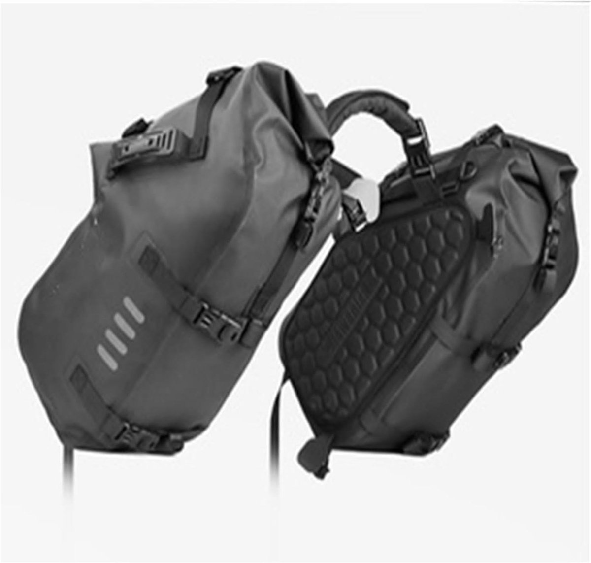 Motorfiets Achtertas - Zadeltas Motor - Reizen Opslag - Waterdicht Ontwerp - 48L Capaciteit - Zwart