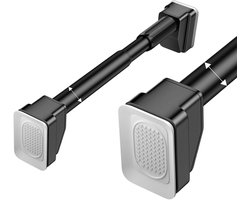 Teles ain Staaf 40-500 cm Geen Boor Verstelbare Douche An Staaf Ø3 m RVS Klemstang voor Badkamer & Tuin Pavil Zwart 70-120cm (28-47in)