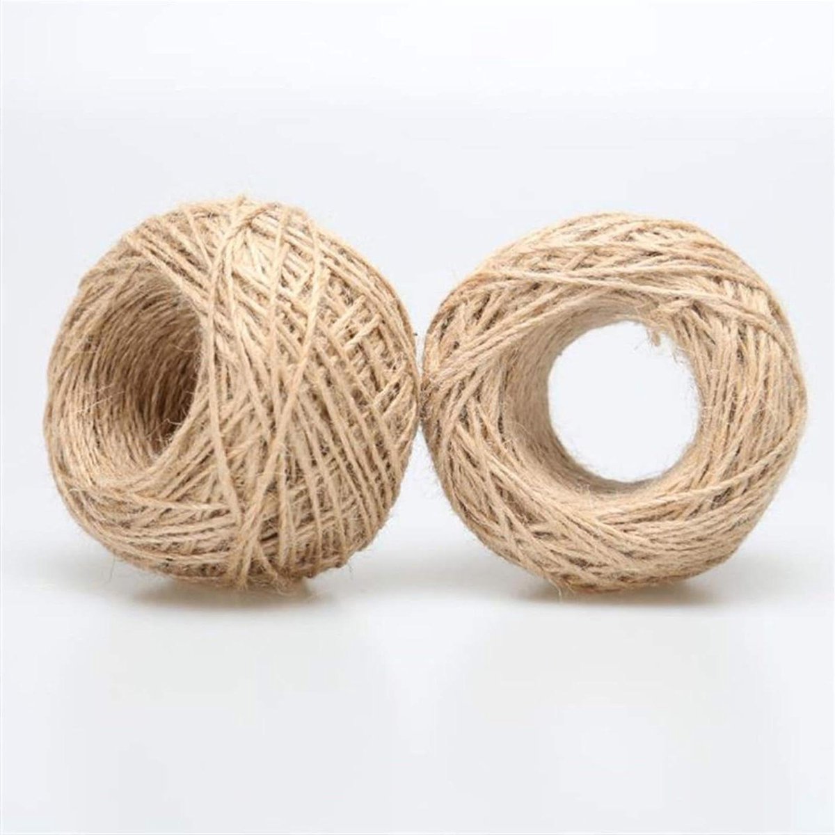 Natuurlijk Jute Touw - Hennep Touw Verpakkingstouw - Decoratie en Knutselen - Verpakt op Spoel