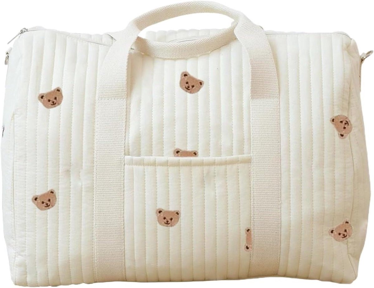 Draagbare luiertas - Grote tas - Weekendtrip - Geborduurd ontwerp - 48 x 28 x 24 cm - Niet gespecificeerd
