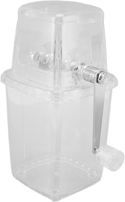 Handmatige IJsmolen - Ijs Shaker - Drankjes Maken - Roestvrijstalen Messen - 25x16x12 cm - Transparant — afbeelding 5