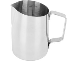 Melkopschuimkan - Koffiekan Stoomkan - Latte Art Maken - Schuin Ontwerp - 450 Ml - Zilver
