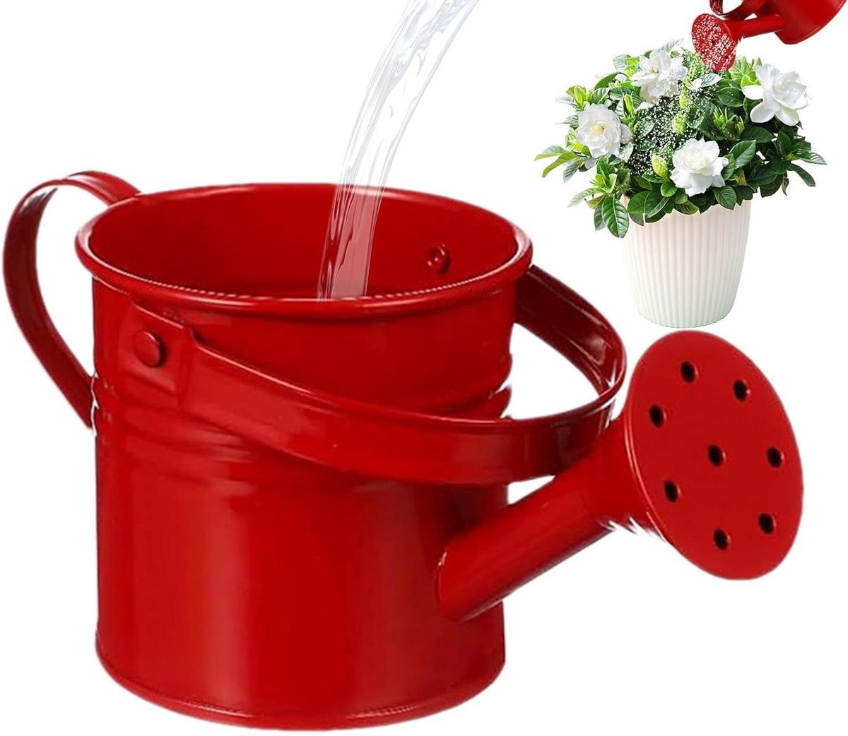 Watergeefpot | Decoratieve Tuingieter Met Handvat,Gegalvaniseerde gieter voor buitenplanten | Ideaal voor hoveniers, familie, vrienden, buren, kinderen, ouderen, gazon, achtertuin,