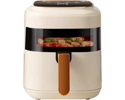 Heteluchtfriteuse - Airfryer Oven - Gezond Koken - Groot Kijkvenster - 6L - Wit