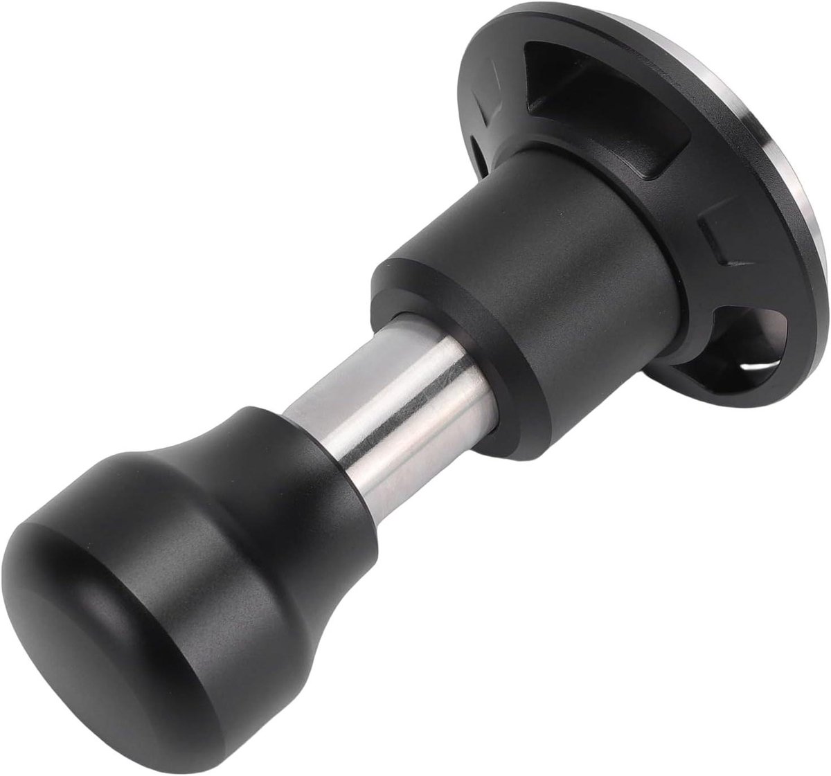 Koffie Tamper - Espresso Sabotage - Perfect Koffie Zetten - Verwisselbare Basissen - 58.5 mm - Zilver