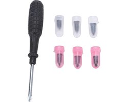Jonlaki Bandenreparatieset met Spijkers, Schroefset voor Bandenreparatiepluggen, Vacuümbandreparatieset, Zelfbedieningsbandreparatieset voor Bandenreparatiespijkers, Hittebestendige Rubberen