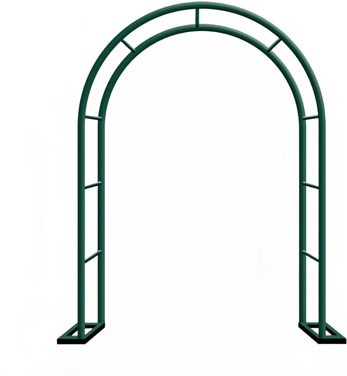 Metalen Rozenboog - Tuinsteun Klimplanten - Decoratieve Tuinsteun - Stevig Gegalvaniseerd Staal - 350 x 250 cm - Donkergroen