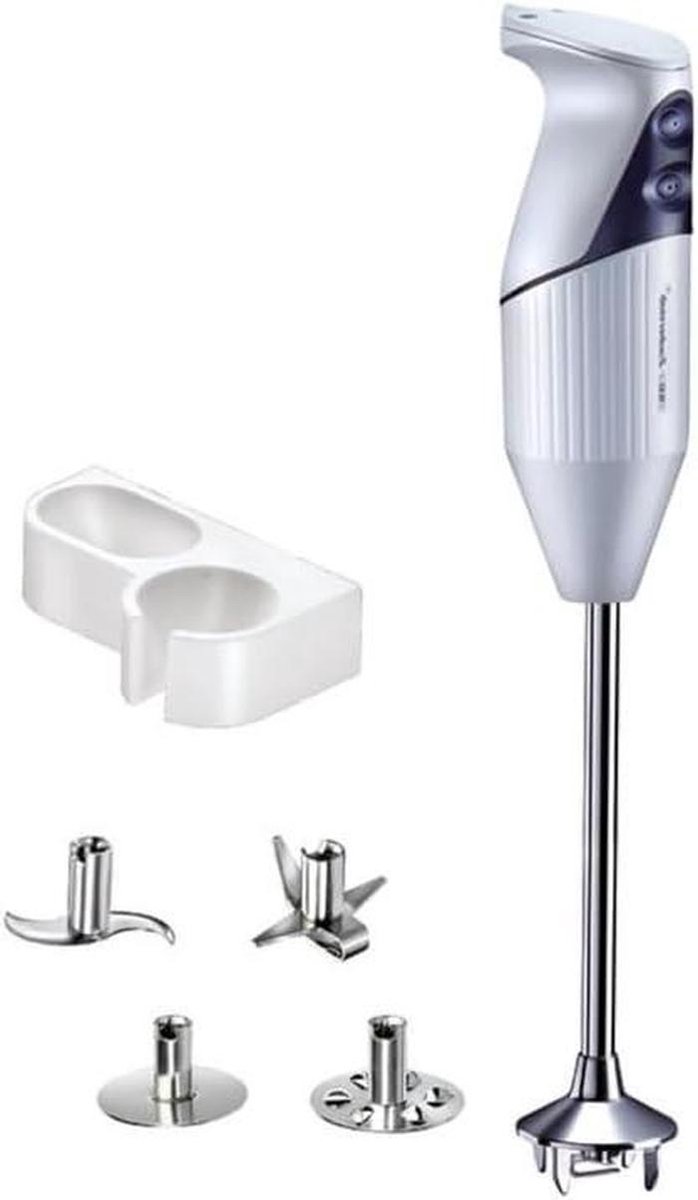 Handmixer - Keukenmixer Staafmixer - Eten Bereiden - Roestvrij Staal - M200 - Wit