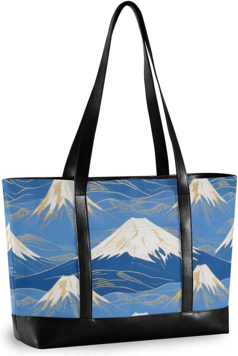 Laptop tas - Reistas etui - Dagelijks gebruik - Waterdicht nat compartiment - 37 cm - Blauw wit