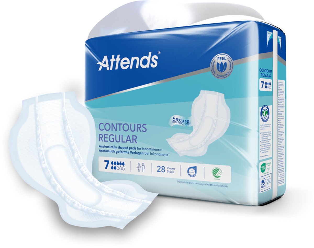 ATTENDS Contours Regular 7 - 4 pakken van 28 stuks