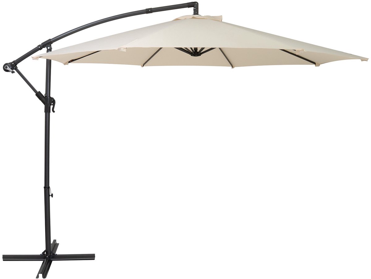 Zweefparasol 3 m - crème - hangparasol bananenparasol voor tuin en terras