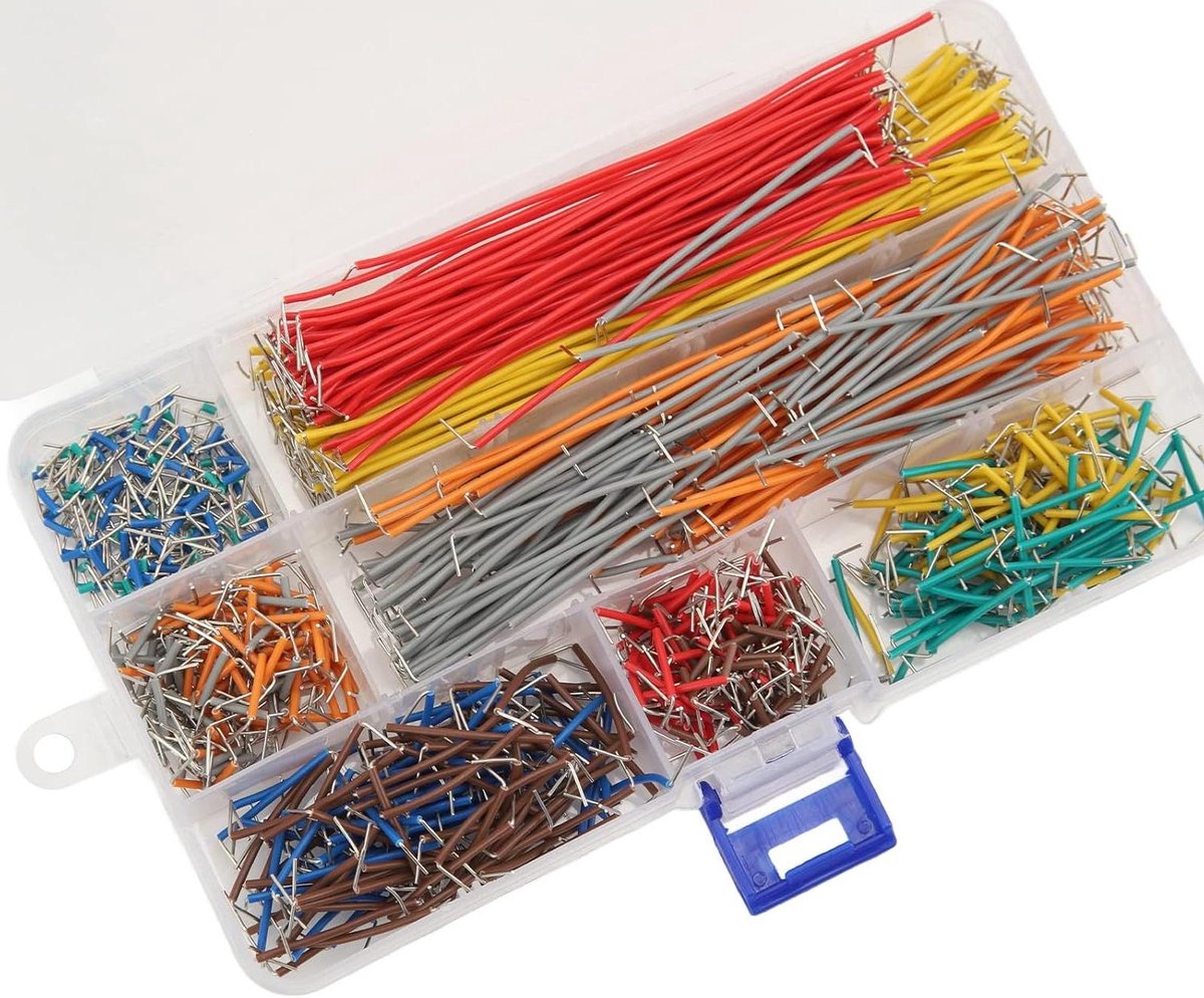 Breadboard Jumper Draad - Verbindingskabel Set - Circuit Bouwen - Verschillende Lengtes - 840 Stuks - Willekeurige Kleur