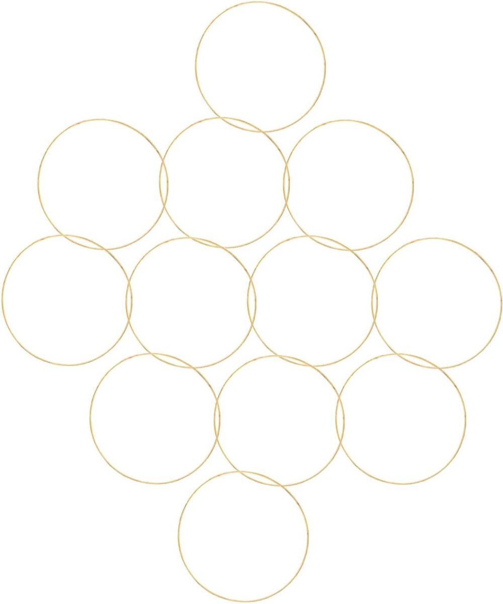 Dromenvanger Ringen - Krans Frames - Creatief Knutselen - Massief Metaal - 15 cm Diameter - Goud