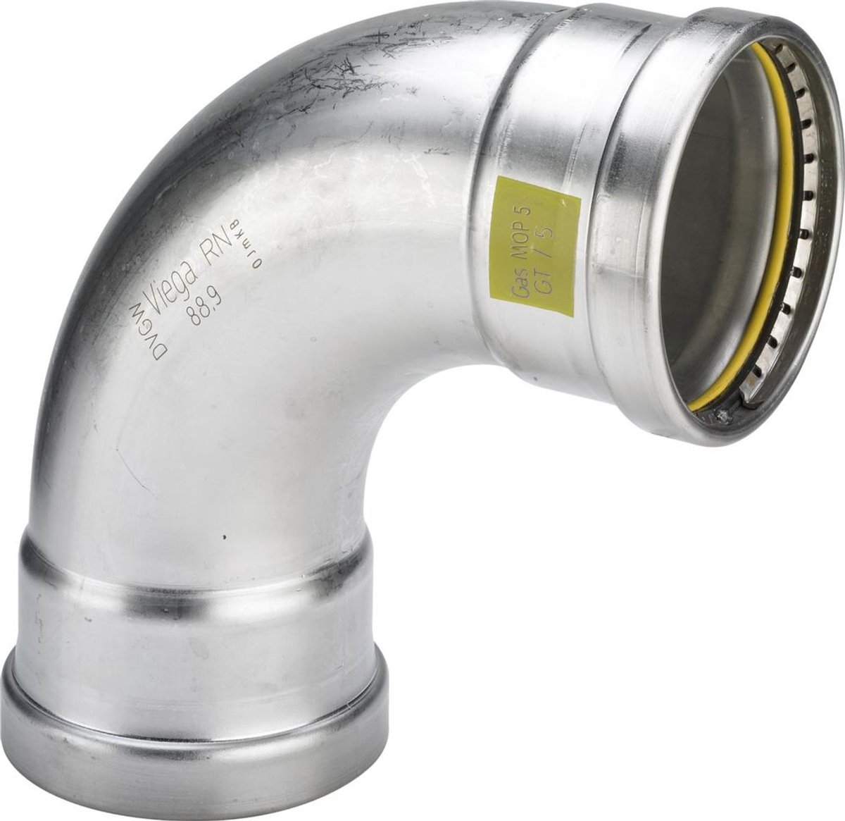 Viega Sanpress Inox G XL-bocht 90 graden, d 88,9mm roestvrij staal model 0216XL, 577490