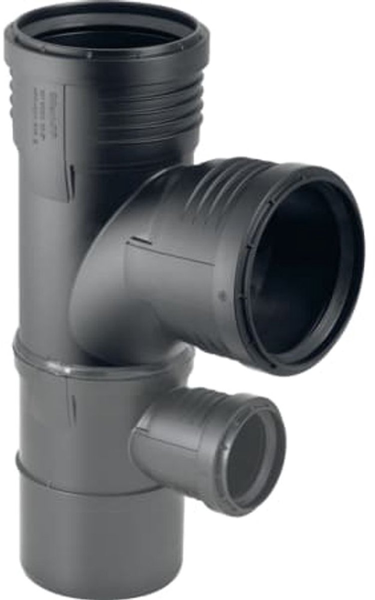 Geberit Silent-PP Gecombineerd bocht-T-stuk 87,5°, DN 90 / 90 / 50, 390.456.14.1