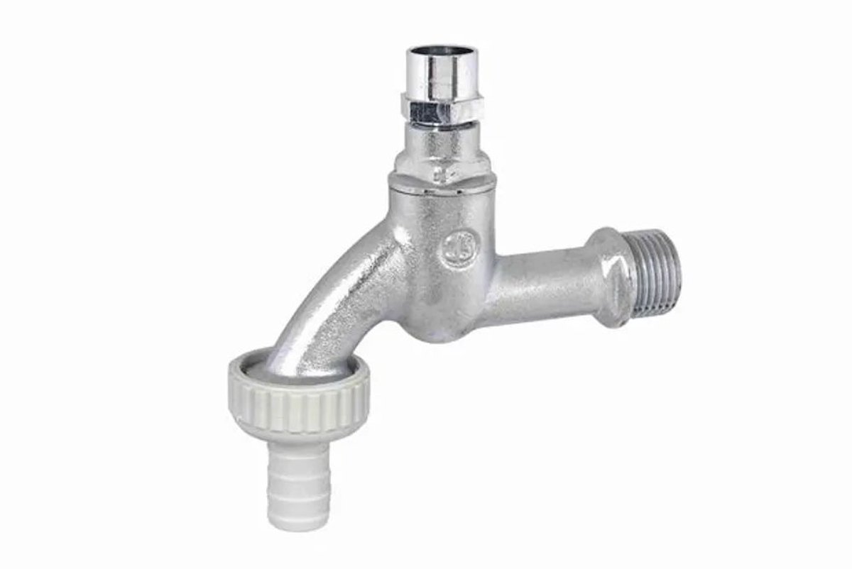 Schlösser Armaturen JS uitloopventiel mit slangaansluitung, mit steeksleutel-bovendeel, 1/2'', mat chroom, 0017331520001