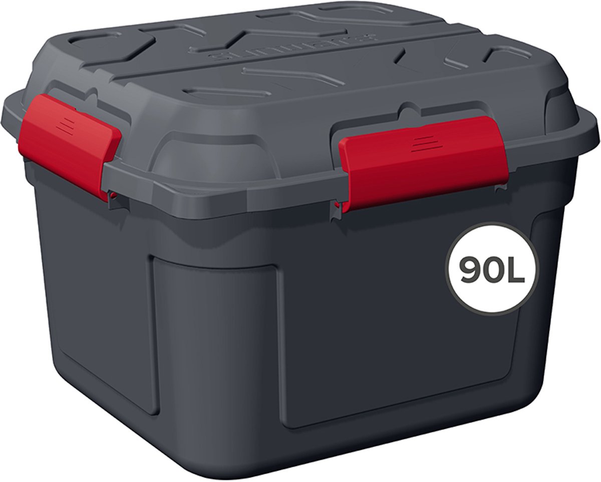 Sunware Q-line waterdichte opbergbox met deksel 90L - 60.1x53.1x42.5 cm
