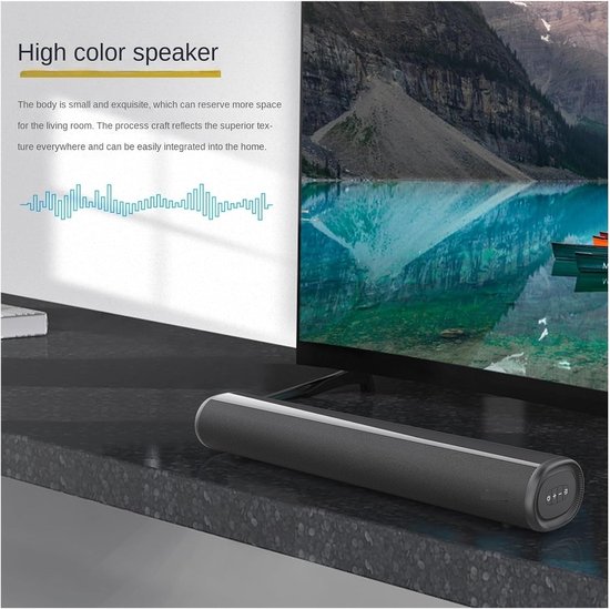 Draadloze Soundbar - Home Cinema - Film Kijken - Meerdere Geluidsmodi - 60W Vermogen - Zwart — afbeelding 2