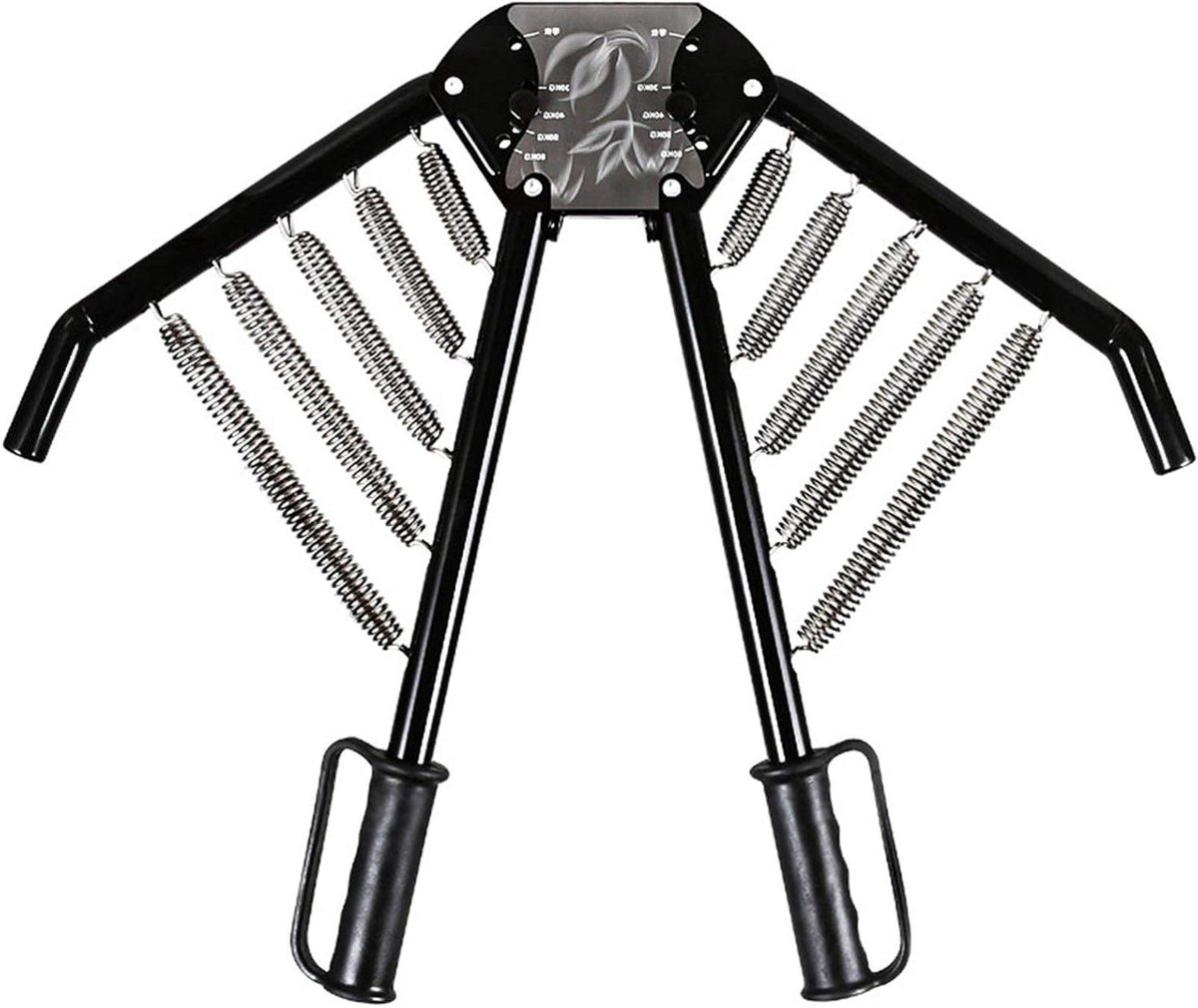 Armtrainer Krachttraining - Borstverlenger Fitness - Spiermassa Opbouwen - Verstelbare Weerstand - 65-130 kg - Zwart