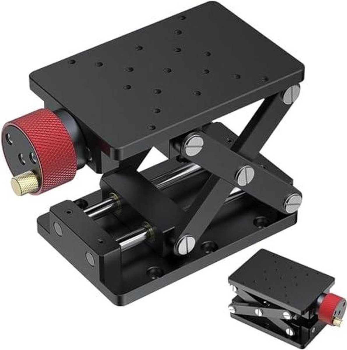 Laboratoriumlift Platform - Schuiftafel Hefplatform - Apparatuur Installatie - Precisie Schaarlift Mechanisme - 55 mm Hefhoogte - Zwart