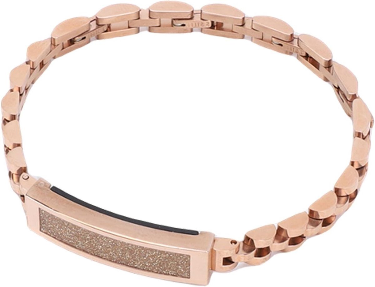 Cryfokt Slimme Armband, Fitnesstracker Hartslagmeter Slaaptracker Stappenteller, met Bluetooth 5.3 Oproepherinnering Magnetische Module, voor IOS Smartphone Dames Heren (GOLD)
