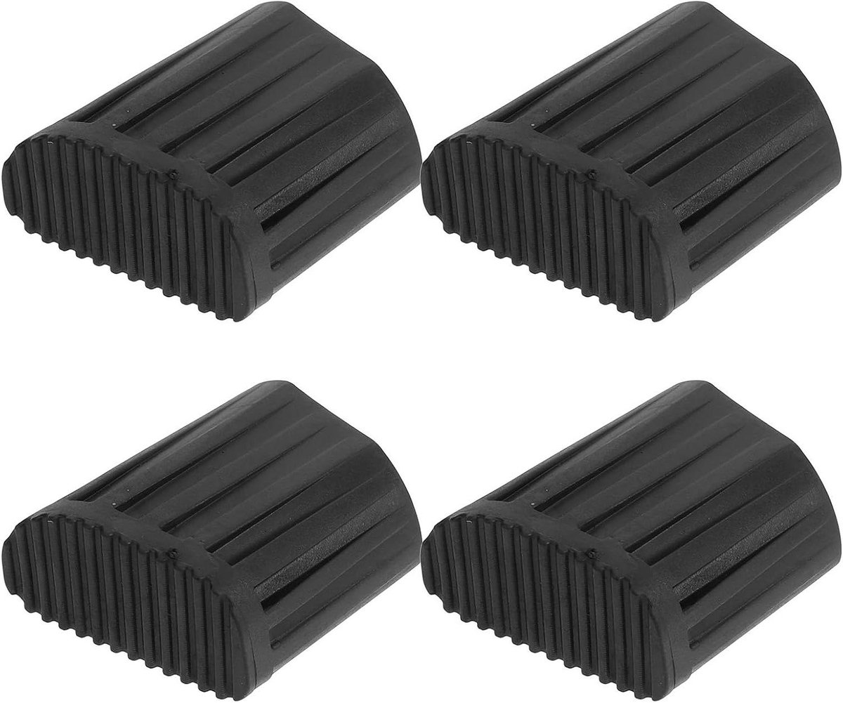 Ladderpoot Beschermhoezen - Antislip Rubber - Vloer Beschermen - Verhoogt Stabiliteit - 4 Stuks - Zwart