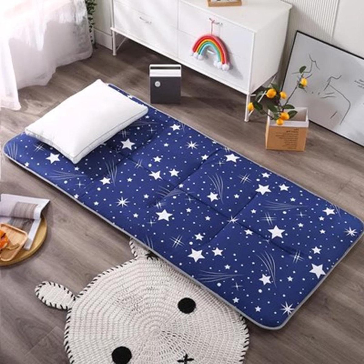 Vloermatras Opvouwbaar - Japanse Futon - Comfortabel Slapen - Huidvriendelijk Katoen - 150x200cm - A
