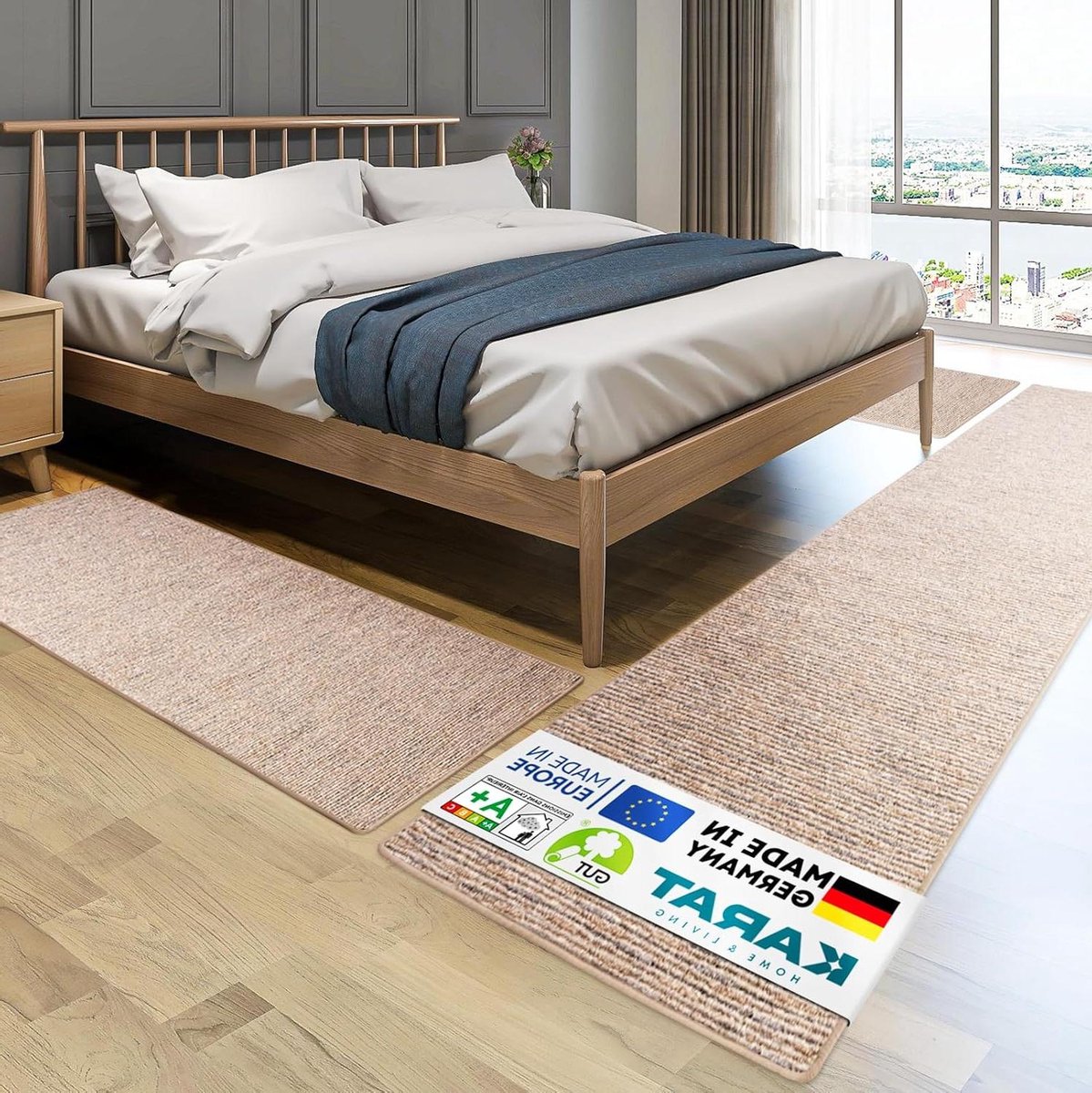 Bedmat Set - Slaapkamer Loper - Comfort Verhogend - Geschikt Vloerverwarming - 3-delig 67c