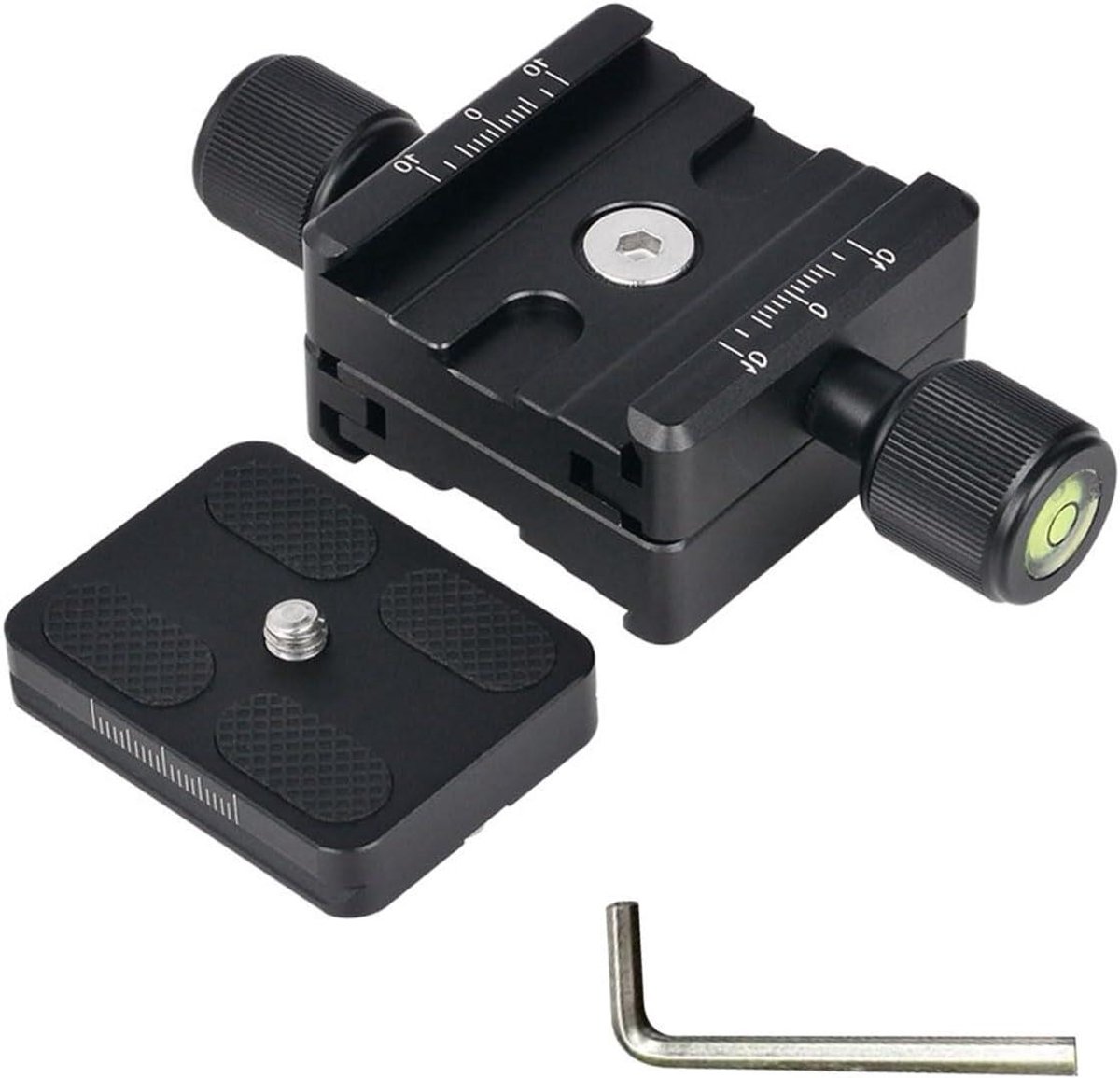 Dubbele Klem - Plaatklem Camera - Montage Accessoires - Dubbele Bevestiging - 5x5x3cm - Zwart