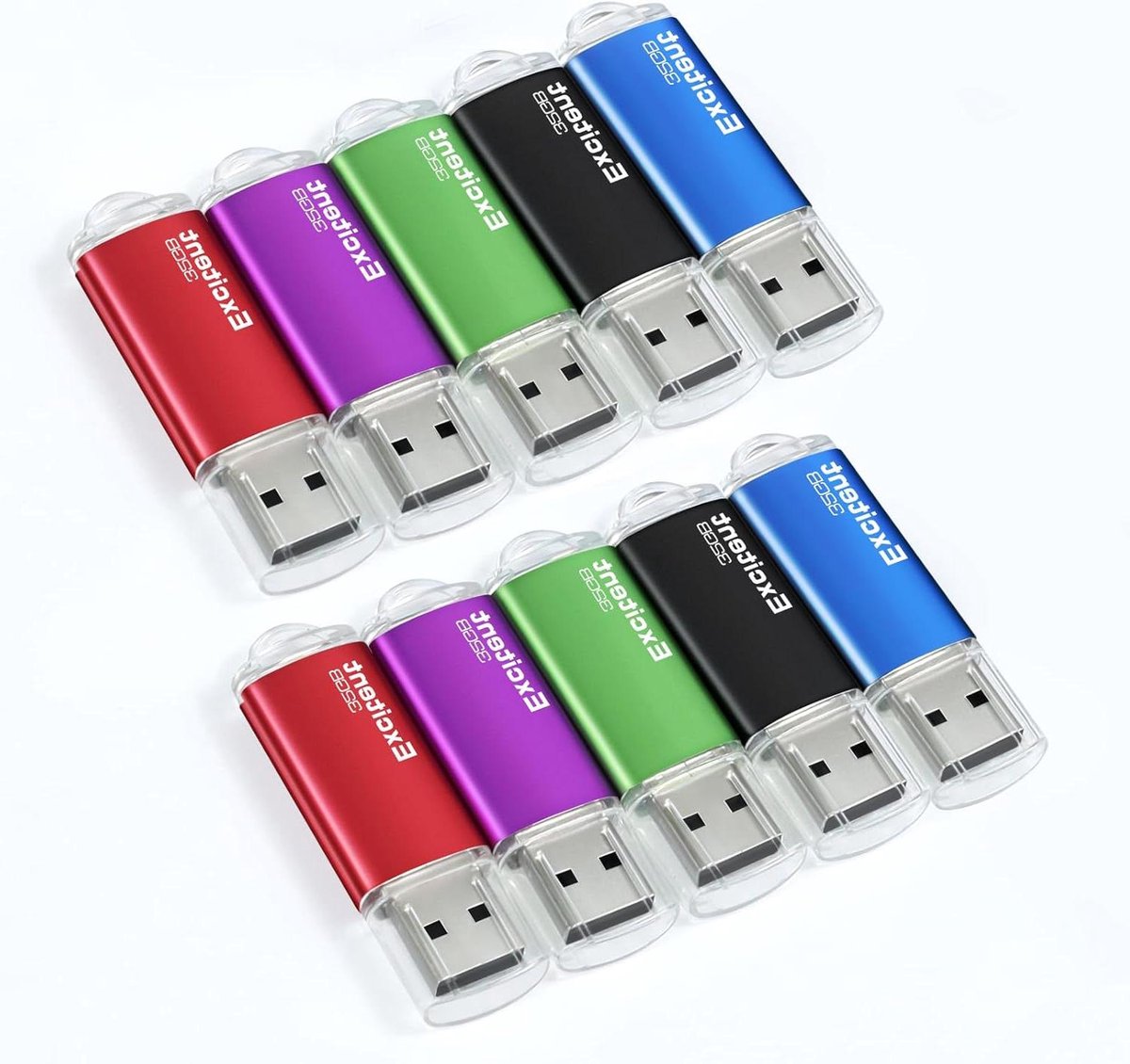 USB Geheugensticks - Opslagmedium - Data Opslag - LED Indicator - 10 Stuks 32GB - Mixkleuren