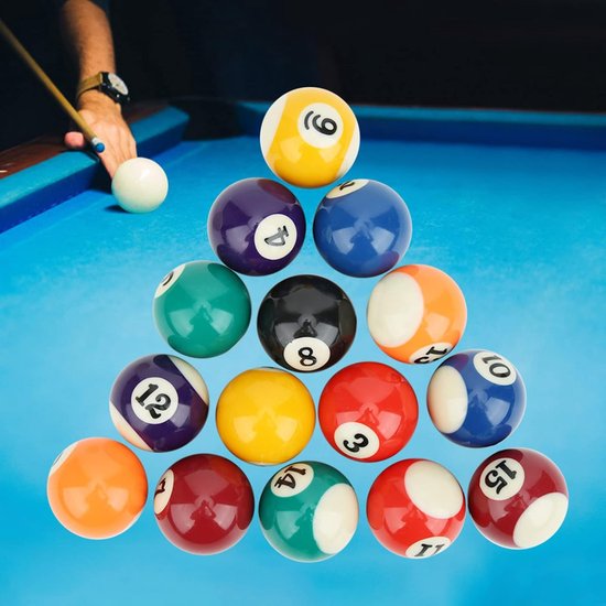 Training Ball voor Poolcue, 16 Stuks Eco-vriendelijk 38mm Hars Billiard Ballen voor Kinderen, Mini Pooltafel Accessoire voor Speelkamers en Recreatie — afbeelding 4