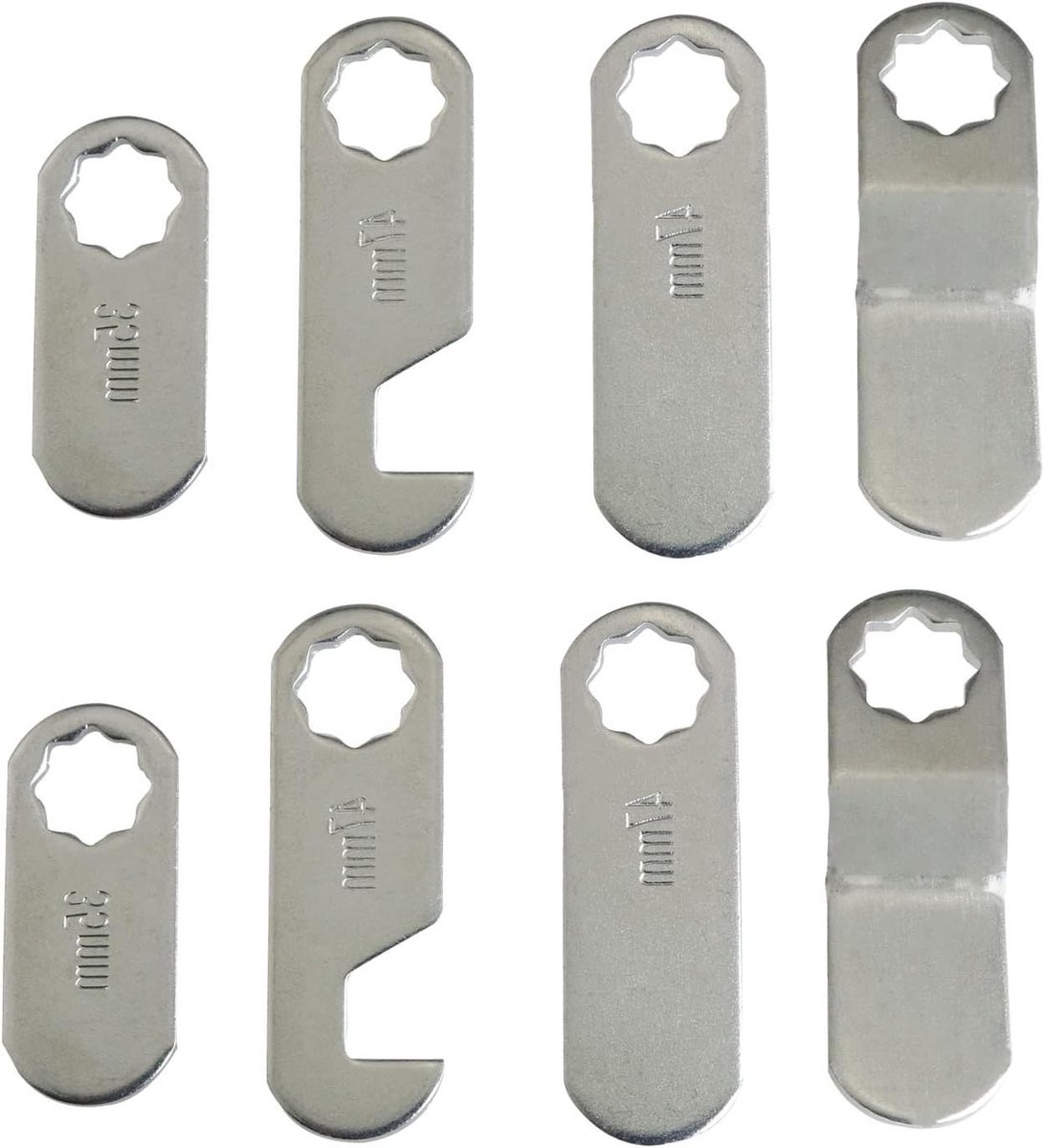 Sluitplaten Set - Slot Onderdelen - Kasten Beveiligen - Verstevigde Dikte - 47mm en 35mm - Zilverkleurig