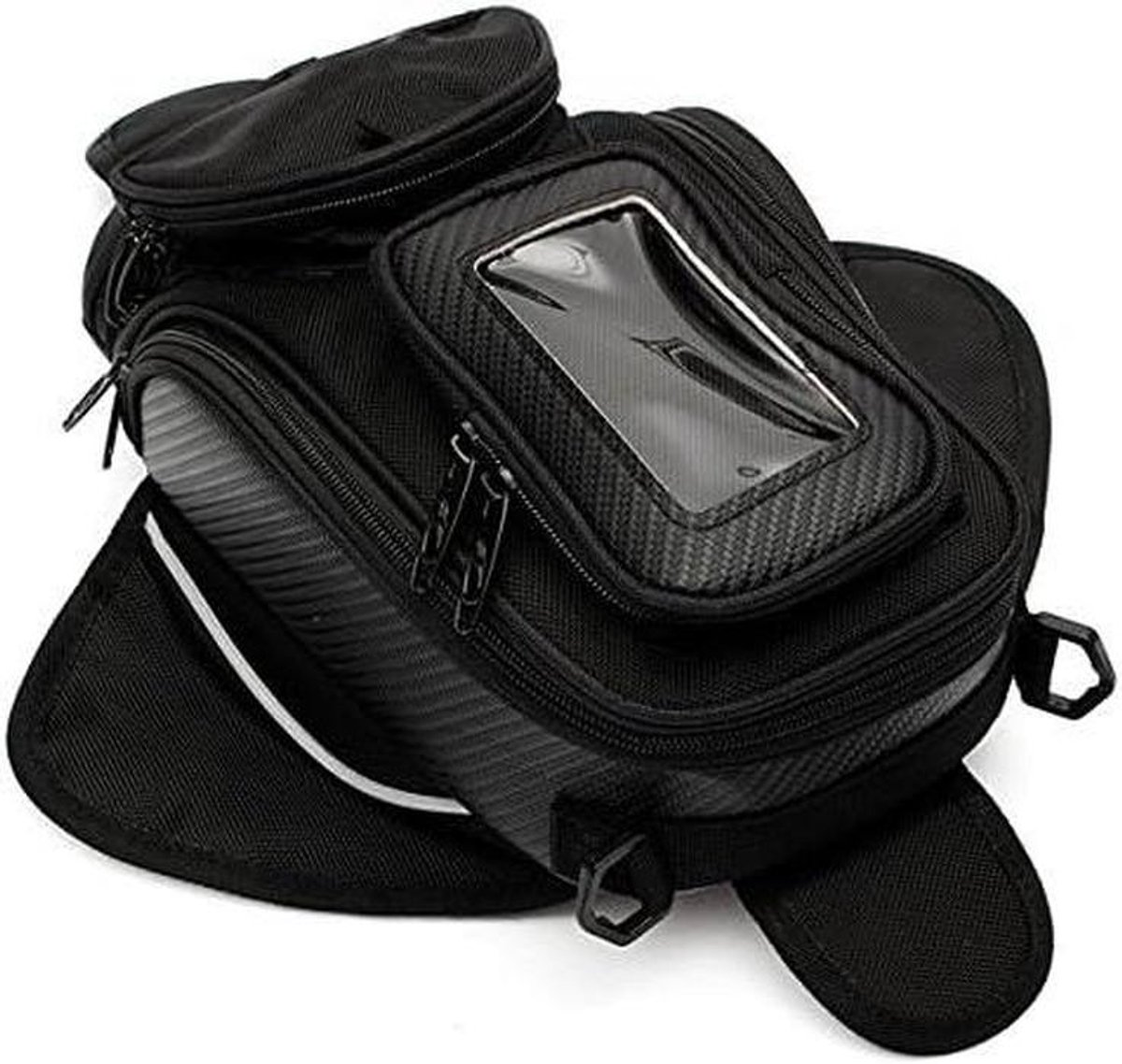 Motor Brandstoftank Tas - Magnetische Bagage - Motor Rijden - Waterdicht Nylon Materiaal - 35x18 Cm - Zwart